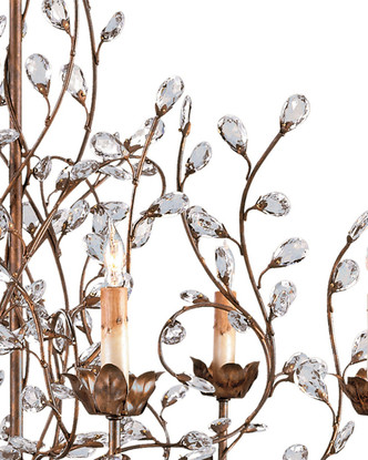 Crystal Bud Eight Light Chandelier (9884)