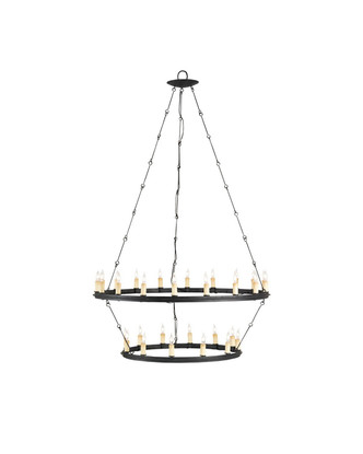Currey and Company - 9935 - 30 Light Chandelier - Toulouse - Blacksmith