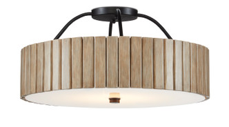 Currey and Company - 9999-0058 - One Light Semi-Flush Mount - Tetterby - Taupe/Black/White
