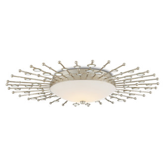 Currey and Company - 9999-0068 - One Light Flush Mount - Planisphere - Finish: Silver Leaf/White/Mirror