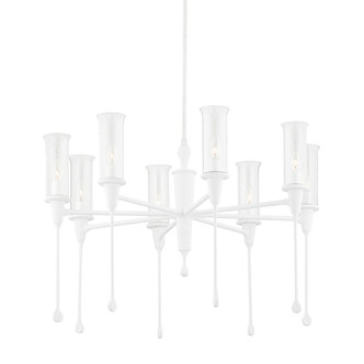Hudson Valley - 4131-WP - Eight Light Chandelier - Chisel - White Plaster