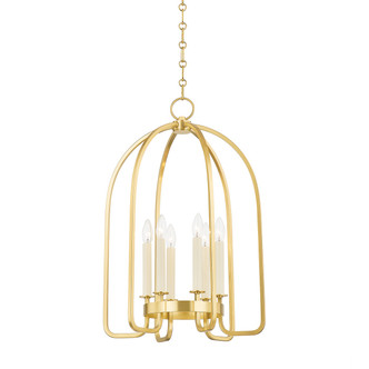 Hudson Valley - 6318-AGB - Six Light Lantern - Oakville - Aged Brass