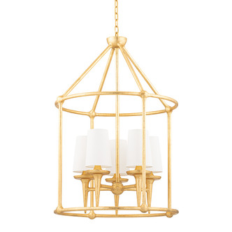 Hudson Valley - 6625-GL - Five Light Lantern - Torch - Gold Leaf