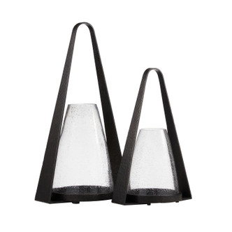 Arteriors - ACI04 - Hurricanes Set of 2 - Dayton - Clear/Blackened Iron
