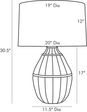 Tangier Two Light Table Lamp (DW11004-578)