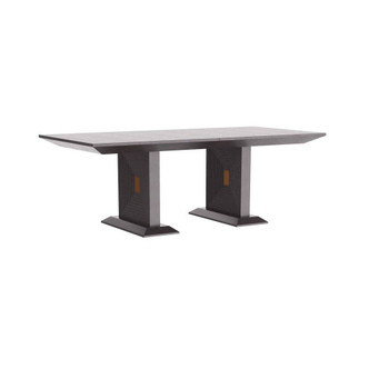 Arteriors - FDS04 - Dining Table - Renata - Sable Oak Veneer/Antique Brass
