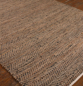 Uttermost - 71001-9 - Rug - Tobais - Brown Leather/Hemp