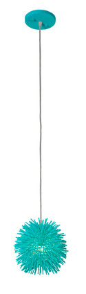 Varaluz - 169M01SAQ - One Light Mini Pendant - Urchin - Aqua Velvet