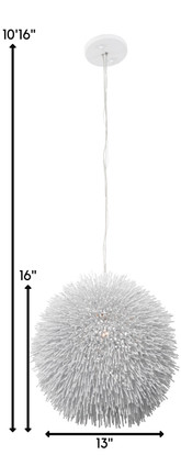 Urchin One Light Pendant (169P01WH)