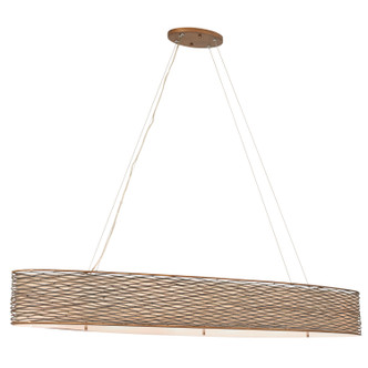 Varaluz - 247N06HO - Six Light Linear Pendant - Flow - Hammered Ore