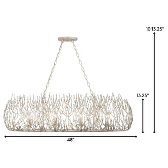 Bask Eight Light Linear Pendant (271N08GD)
