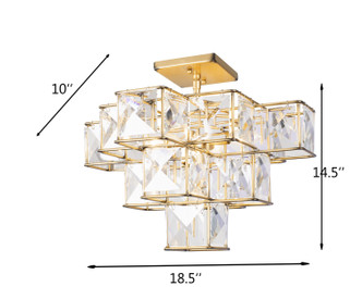 Cubic Five Light Ceiling Fixture (329S05CG)
