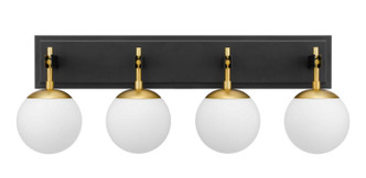 Varaluz - 352B04BLSB - Four Light Bath - Allie - Black/Satin Brass