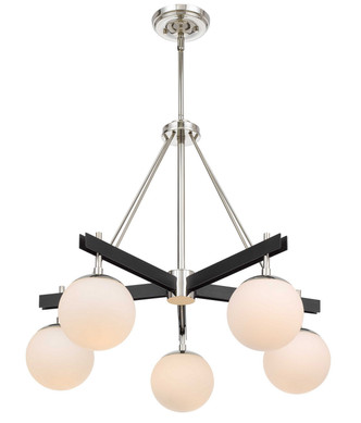 Allie Five Light Chandelier (352C05BLPN)