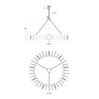 Cosmos Nine Light Chandelier (370C09HG)