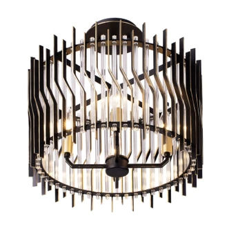Park Row Four Light Semi-Flush Mount (393S04MBFG)