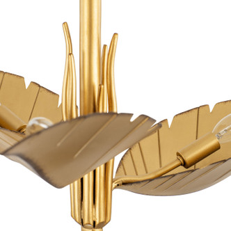Banana Leaf Three Light Semi-Flush Mount (901S03GO)
