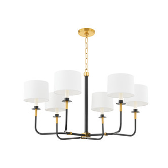 Hudson Valley - 9136-AOB - Six Light Chandelier - Paramus - Aged Brass/Old Bronze