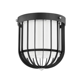 Hudson Valley - BKO301-PN/BK - One Light Flush Mount - Landon - Polished Nickel/Black