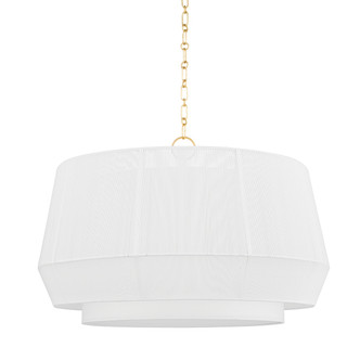 Hudson Valley - BKO502-AGB - Four Light Pendant - Debi - Aged Brass