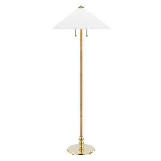Hudson Valley - L1399-AGB - Two Light Floor Lamp - Flare - Aged Brass