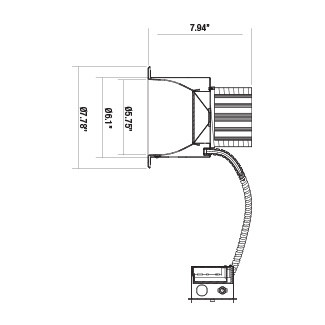 LED REC,6IN,RM HSNG,60W,WH/WHT (29684-014)