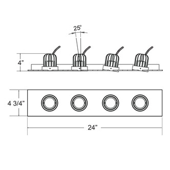 RECESSED MULTIPLE MULT,DOWNLIGHT,4LT,12W,WHT (30236-02)