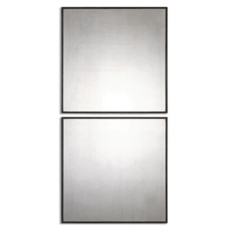 Uttermost - 13932 - Mirror Set Of 2 - Matty Squares - Aged Black w/Red