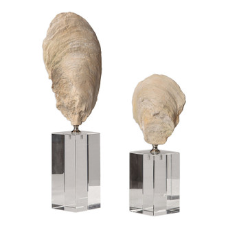 Oyster Sculpture, Set/2 (17523)