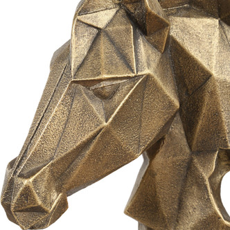 Chiseled Horse Bust Sculpture (18185)