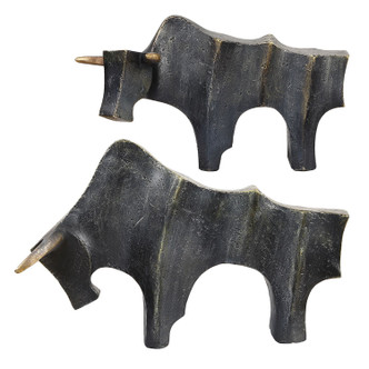 Regal Bull Sculptures Set/2 (18227)