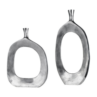 Uttermost - 20187 - Vases S/2 - Cierra - Textured Nickel