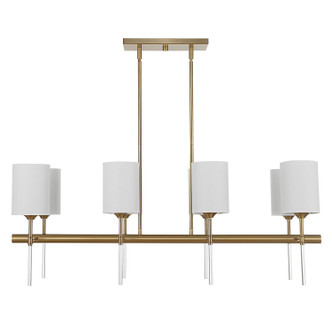 Uttermost - 21388 - Eight Light Linear Chandelier - Awyr - Warm Brass