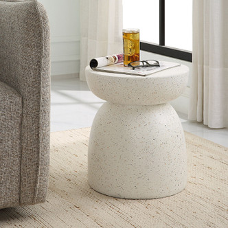 Uttermost - 22966 - Accent Table - Inhale - Matte White