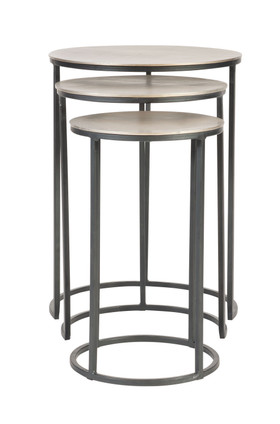 Uttermost - 25057 - Nesting Tables Set/3 - Erik - Antique Nickel