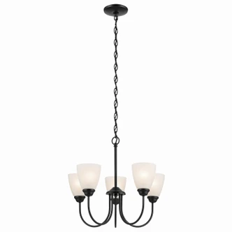Kichler - 43638BK - Five Light Chandelier - Jolie - Black