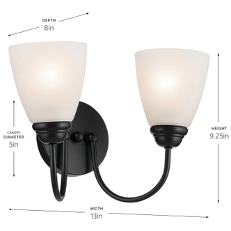 Jolie Two Light Bath (45638BK)
