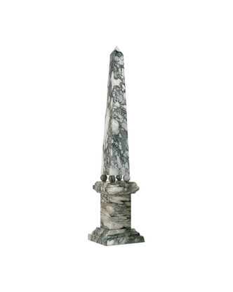 Currey and Company - 1200-1079 - Obelisk - Sorority - Green/Off-White