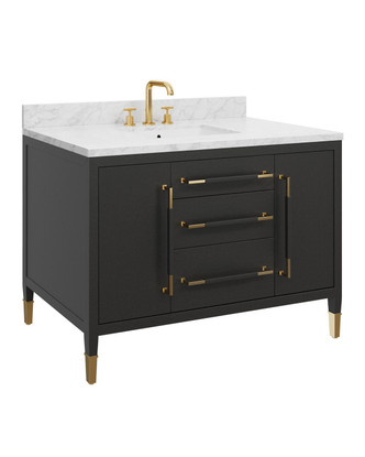 Currey and Company - 3800-0020 - Vanity with Rectangular Undermount Sink - Verona - Black/Natural/White/Champagne