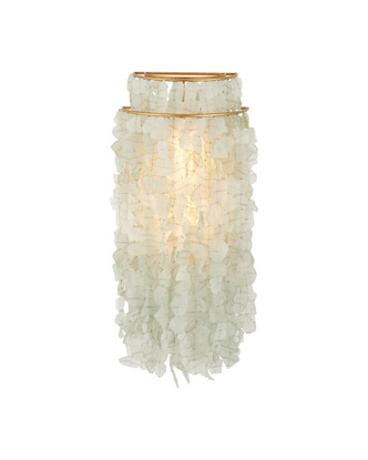 Currey and Company - 5000-0287 - One Light Wall Sconce - Verre de Mer - Seaglass/Contemporary Gold​