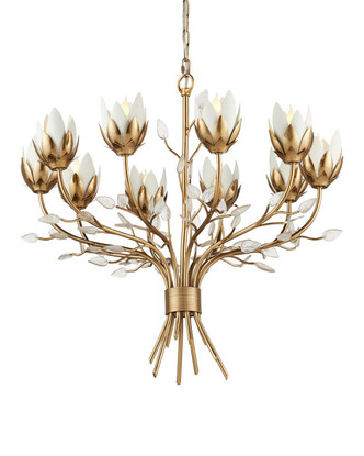 Star Magnolia Ten Light Chandelier (9000-1359)
