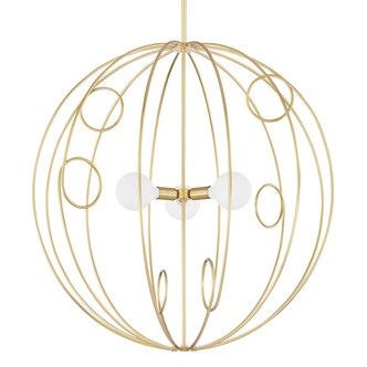 Mitzi - H485701L-AGB - Three Light Pendant - Alanis - Aged Brass