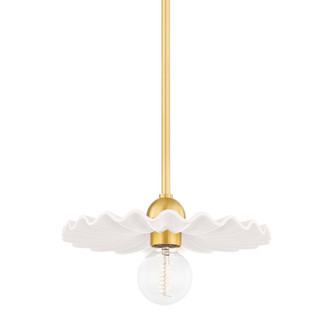 Mitzi - H499701-AGB/CCR - One Light Pendant - Tinsley - Aged Brass