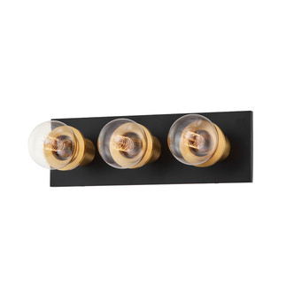 Mitzi - H526303-AGB/SBK - Three Light Bath & Vanity - Brandi - Aged Brass/Soft Black