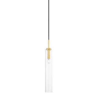 Mitzi - H701701S-AGB - One Light Pendant - Nyah - Aged Brass