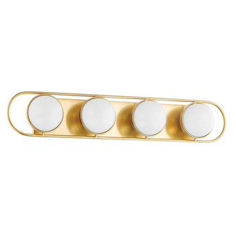 Mitzi - H783304-AGB - Four Light Bath and Vanity - Amy - Aged Brass