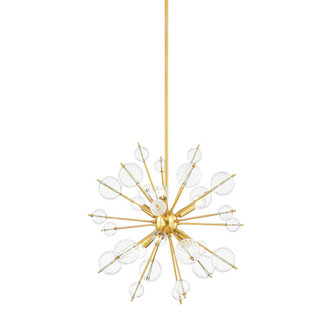 Mitzi - H794806-AGB - Six Light Chandelier - Linnea - Aged Brass