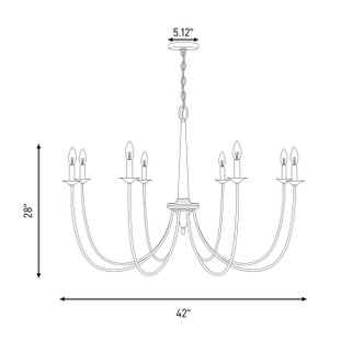 Stonecrest Eight Light Chandelier (1-1202-8-186)