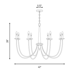 Stonecrest Eight Light Chandelier (1-1202-8-83)