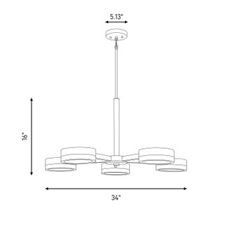 Ashor LED Chandelier (1-1635-5-143)